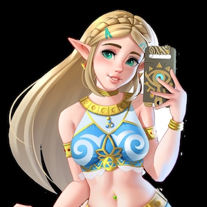 Pegatina de la princesa Zelda Gerudo [Legend of Zelda BOTW Fan Art]