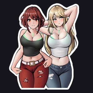 Pyra und Mythra Sticker (Xenoblade Chronik 2)
