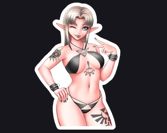 Zelda Goth Girl Swimsuit Sticker (Legend of Zelda)