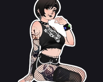 Yuffie Goth Girl Sticker (Final Fantasy VII)