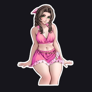 Pegatina de Aerith Summer (Final Fantasy VII)