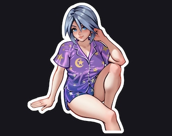 Aqua Pajamas Sticker (Kingdom Hearts)