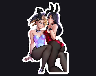 Akali and Irelia Bunny Girls Sticker (League of Legends)