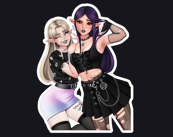 Princess Zelda and Hilda Goth Girls Sticker (Legend of Zelda)