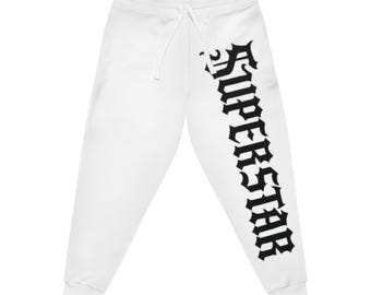 Superstar Gothic Script Joggers | Side Lettering Athletic Pants