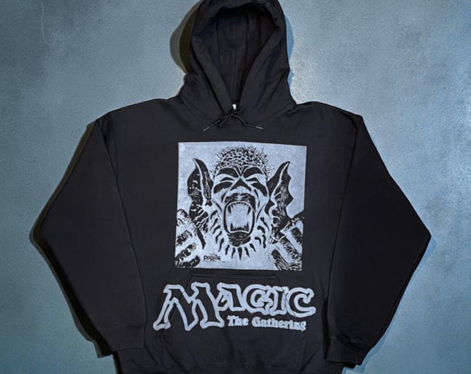 Hand-Printed Magic The Gathering Hoodie | Linoprint MTG Pullover