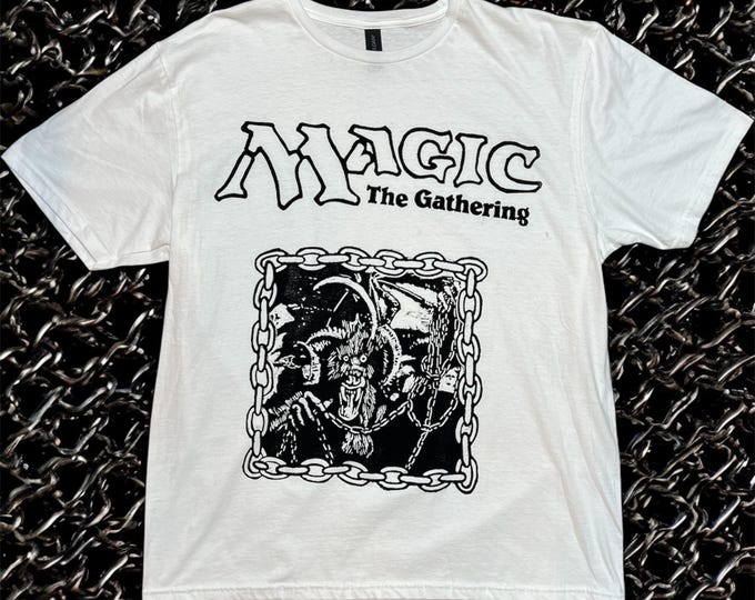 Chains of Mephistopheles Shirt: Mtg Art Tee (Unisex, Vintage White)