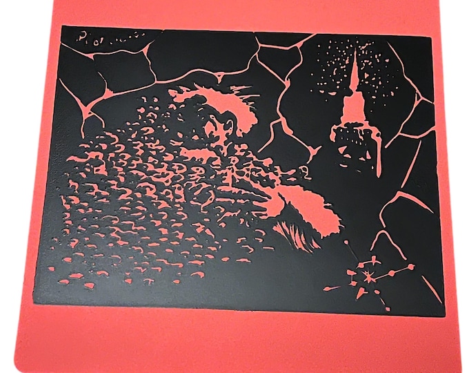 Greed MTG Linoprint: Hand-Carved Magic The Gathering Art (12x12)