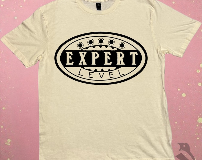 Magic the Gathering Tee: Hand-Printed Block Style on Black Shirt