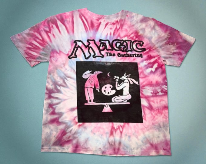 Magic The Gathering Stasis Tee - Hand-Printed Tie Dye Design