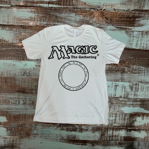 Beschermingscirkel: zwart | Stijl blokafdruk | MTG | Magisch samenzijn