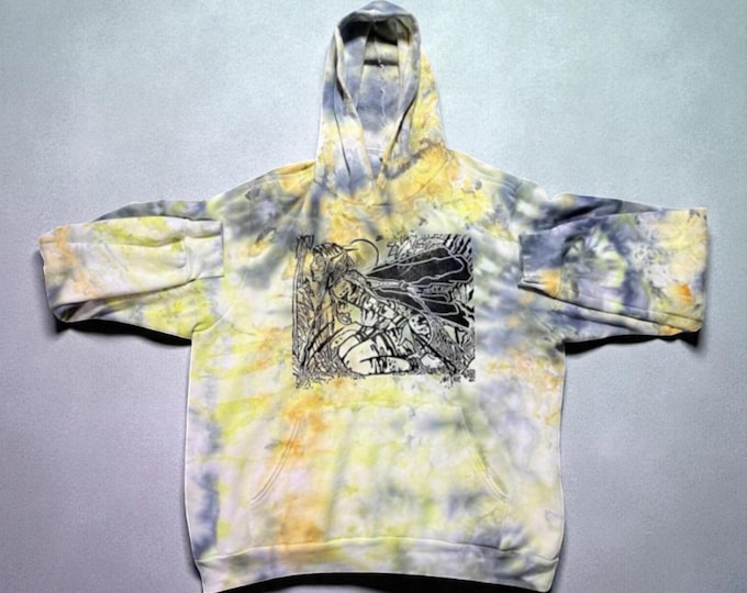 Tie Dye MTG Hoodie | Hand-Printed Block Print Style