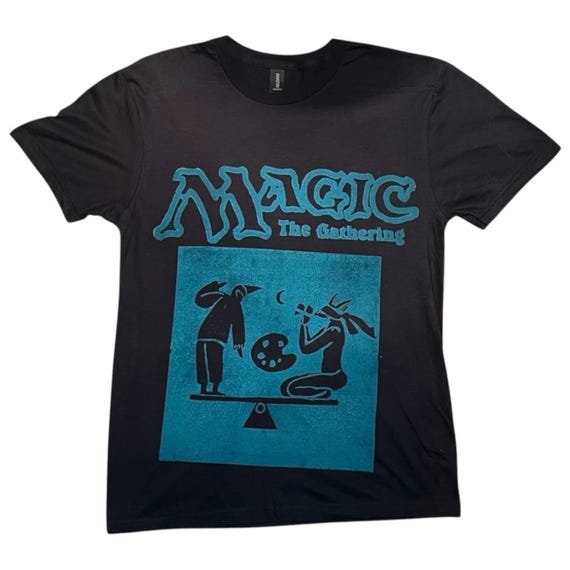 Dark seafoam Stasis | Block Print Style | MTG | Magic the gathering