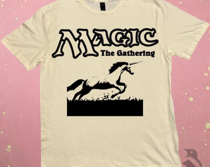 Pearled unicorn  MTG Shirt | Block Print Style, Bella+Canvas