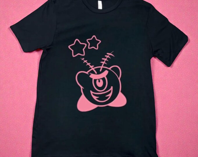 Kirby x Plankton Mashup T-Shirt | Block Print Style