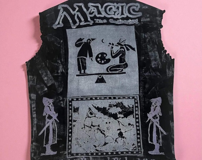 Denim Jacket: Magic The Gathering Design - Hand-Pulled Ink Print