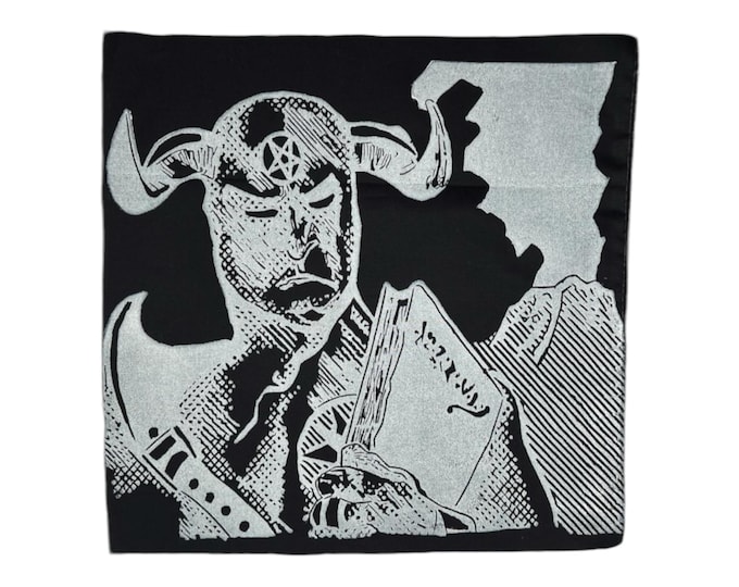 Hand-Stamped Demonic Tutor Patch: MTG Magic Gathering Muslin Cotton (12x12)