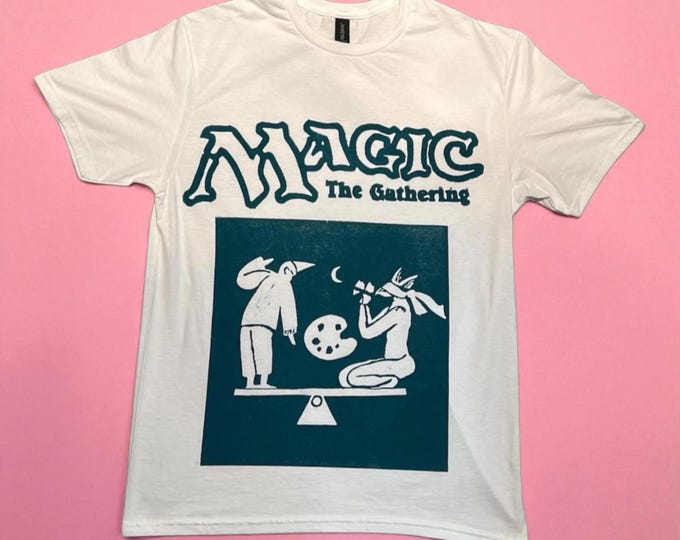 Dark seafoam green Stasis   | Block Print Style | MTG | Magic the gathering/T-shirt / Toys and collectibles / toys and games / Accessories