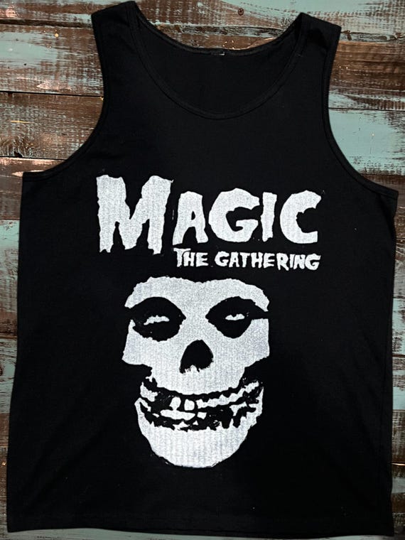 Skull tank   | Block Print Style | MTG | Magic the gathering | Tank Top