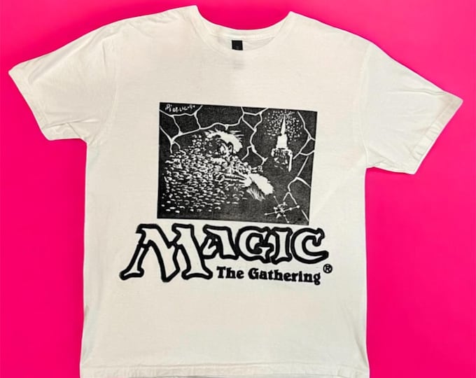 Greed MTG Shirt: Block Print Style, Hand-Carved Linoprint