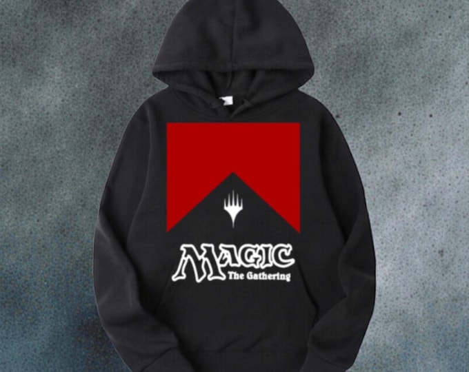 Hand-Printed Magic the Gathering Hoodie | Block Print Style