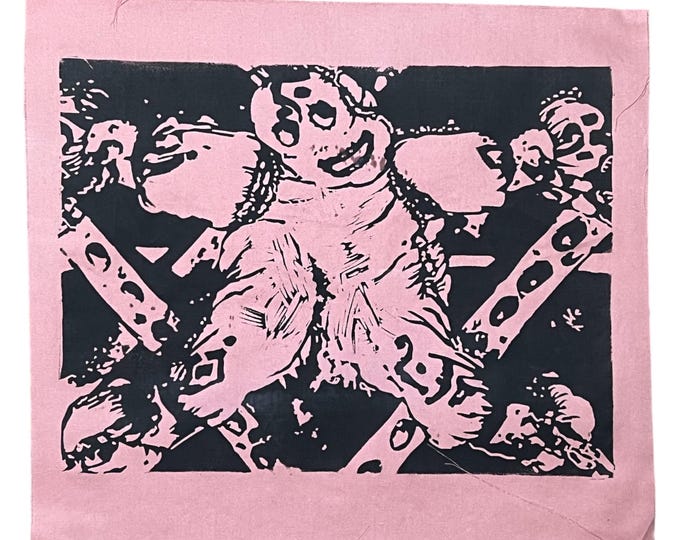 The Rack Patch: Hand-Stamped MTG Muslin Cotton Patch