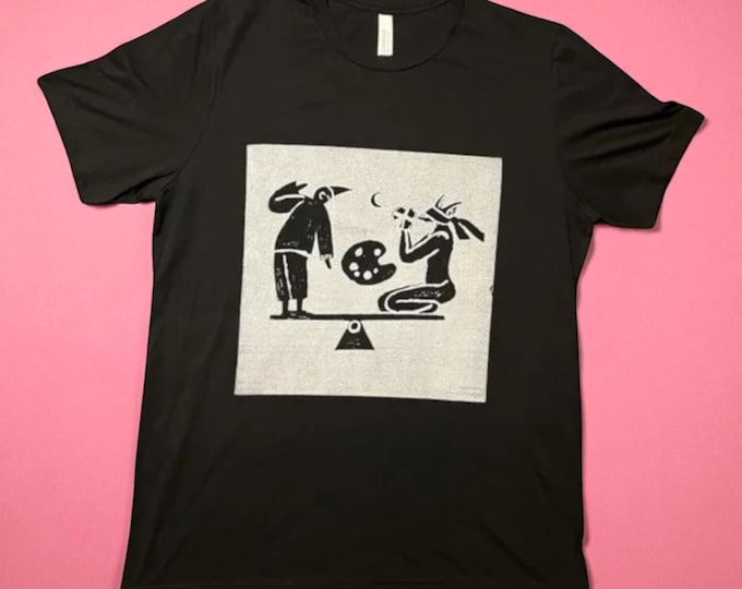 Stasis MTG Shirt | Block Print Style Linoprint | Magic the Gathering