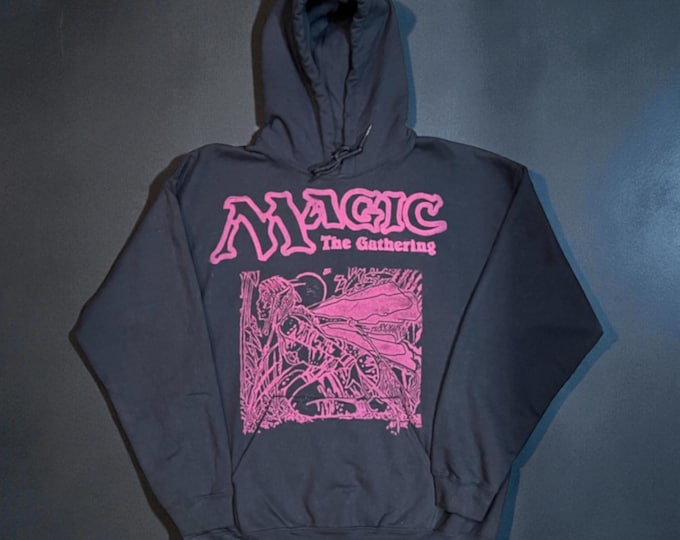 Bright Pink Earthbind Hoodie  | Block Print Style | MTG | Magic the gathering/T-shirt / Toys and collectibles / toys and games / Accessories