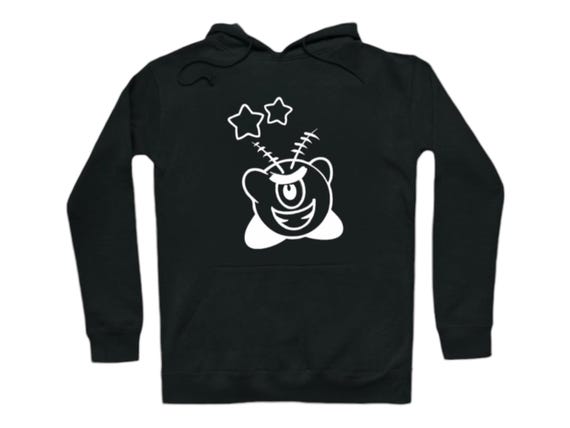 Kirby x plankton mash up | White  | Block Print Style |