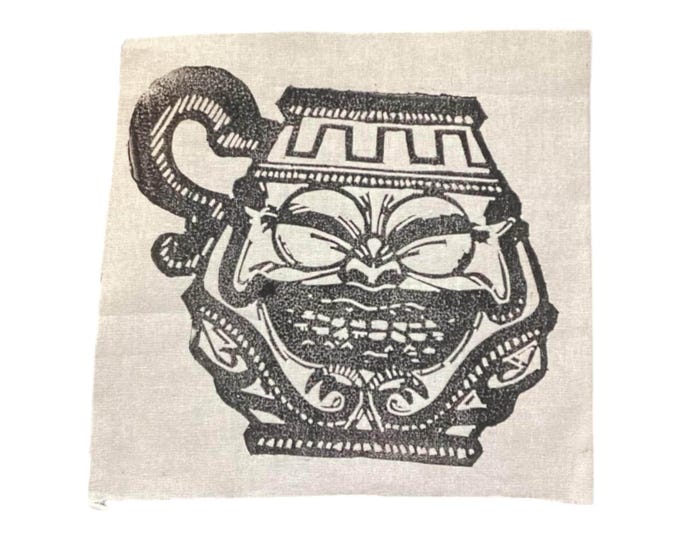 Hand Stamped Muslin Patch: Magic The Gathering Design (Cotton Badge)