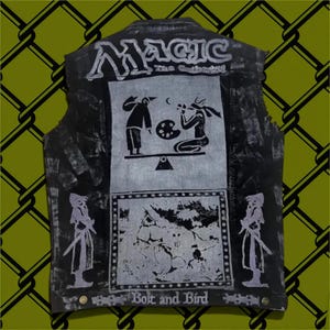 Denimjack: Magic The Gathering-ontwerp - met de hand getekende inktprint