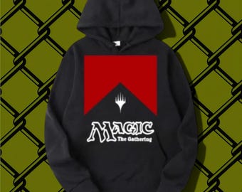 Sudadera con capucha de Magic the Gathering - Estampado único de bloques hechos a mano