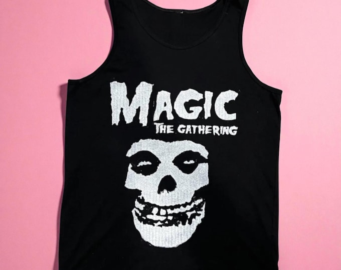 Skull tank   | Block Print Style | MTG | Magic the gathering | Tank Top/T-shirt / Toys and collectibles / toys and games / Accessories