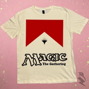 MTG Shirt: Handgeschnitzter Blockprint - Vintage White Bella Canvas