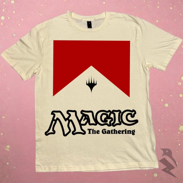 MTG Shirt: Hand-Carved Block Print - Vintage White Bella Canvas