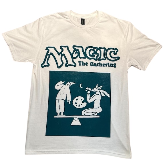 Dark seafoam green Stasis | Block Print Style | MTG | Magic the gathering