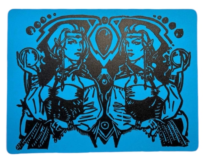 Vesuvan Doppelganger Print: Magic the Gathering Art (Hand-Carved Linoprint)