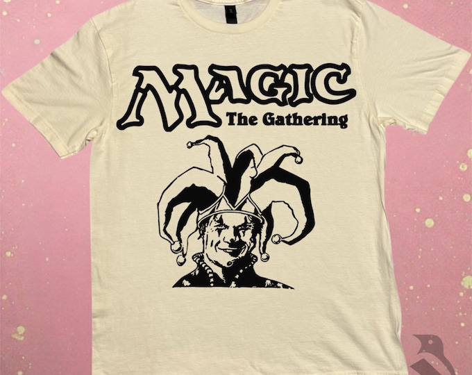 Jesters Cap Shirt: Magic the Gathering Block Print (Hand-Carved, Sustainable)