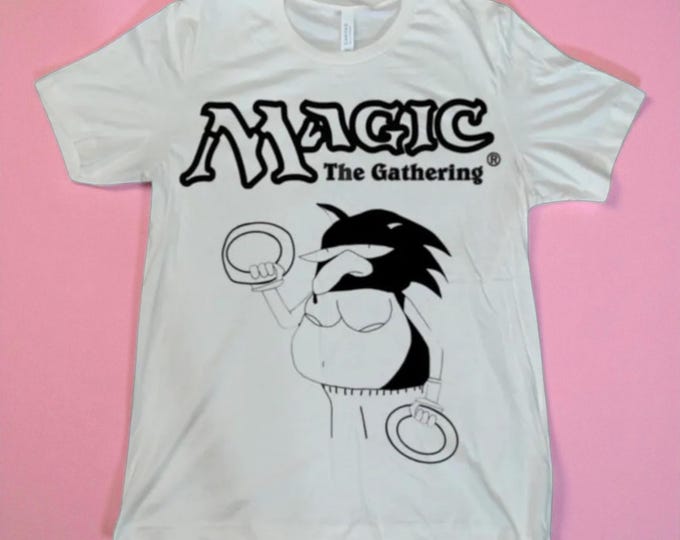 Hand-Printed MTG Shirt | Linoprint Style, Bella Canvas