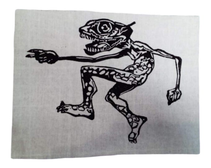 Auratog Magic the Gathering Patch - Hand Printed Muslin Cotton