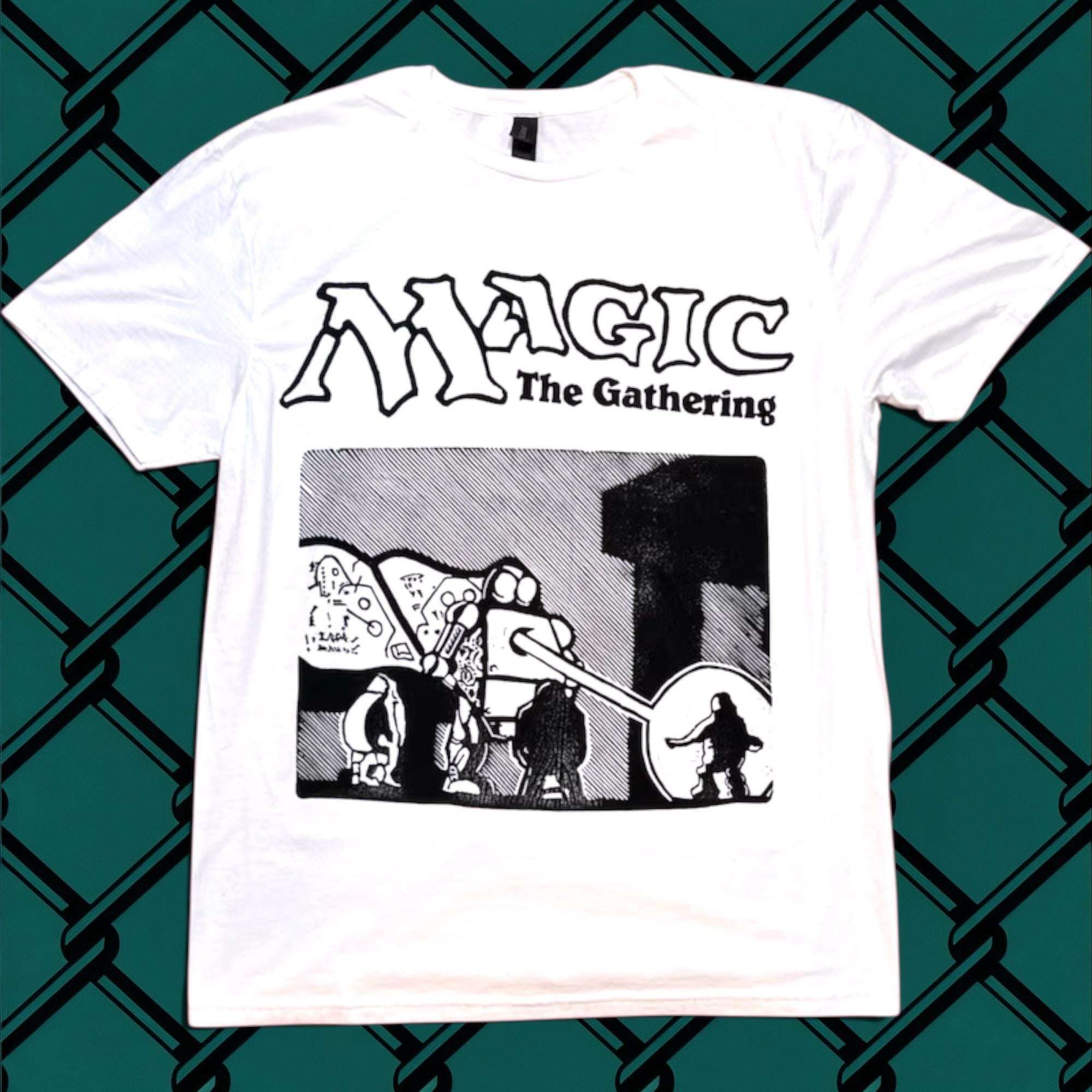 手彫りMTGシャツ：ブロックプリントスタイル（ヴィンテージブラックT