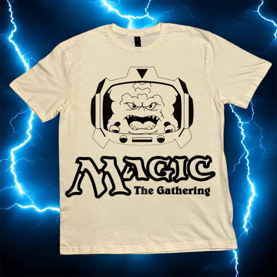 Magic the Gathering Shirt: Hand-printed Linocut - Vintage White Tee - Etsy