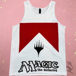 Camiseta sin mangas Cowboy Killer de Magic the Gathering (estampada a mano, blanco vintage)