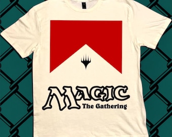 MTG Shirt: Hand-Carved Block Print - Vintage White Bella Canvas