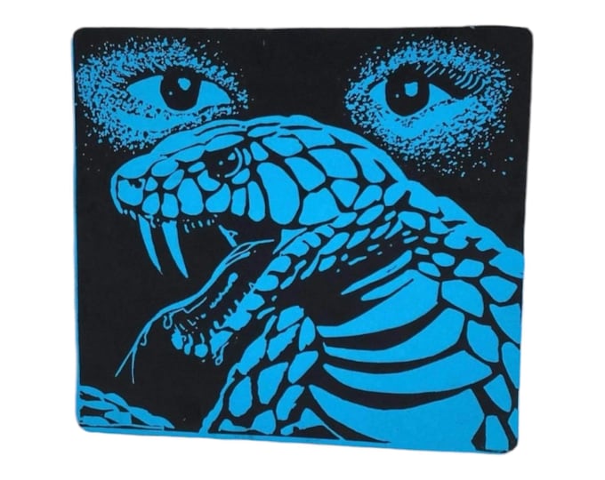 Magic the Gathering Linoprint, Psychic Venom (Hand-Printed, 9.5x9 in)