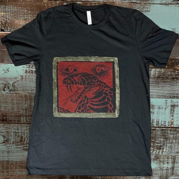 Psychic Venom  | Block Print Style | MTG | Magic the gathering |  red | Gold