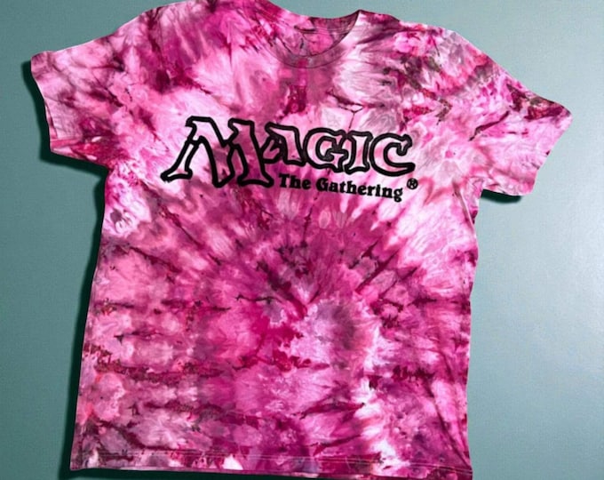 Magic the Gathering Tie Dye Shirt: Hand-Printed Unique Design