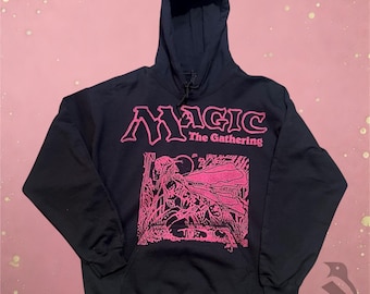 マジック：ザ・ギャザリング Tシャツ - 手彫りのピンクのリノプリント
