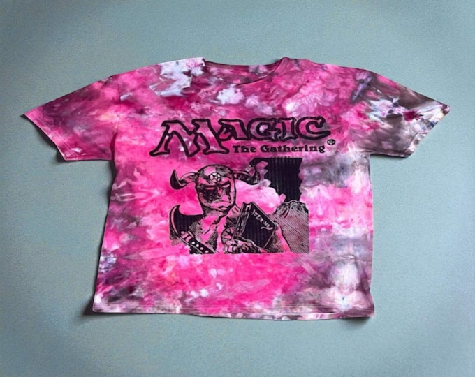 Demonic Tutor Tee - Unique Tie Dye, Hand-Printed Magic Design