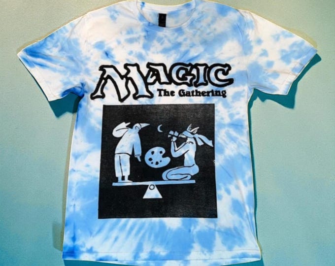 Stasis MTG T-Shirt | Hand-Printed Linoprint, Tie Dye